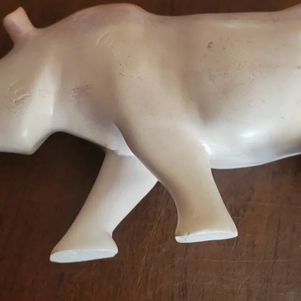 Vintage Rhinoceros Rhino Marble Stone Figurine sculpture